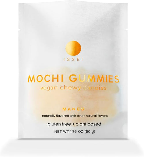 ISSEI Mochi Gummies Vegan Chewy Gummies Vegan (MANGO, 1.76 OZ)