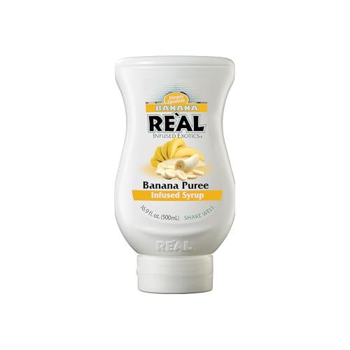 Banana Real Banana Puree Infused Syrup, 16.9 fl oz Squeeze Bottle
