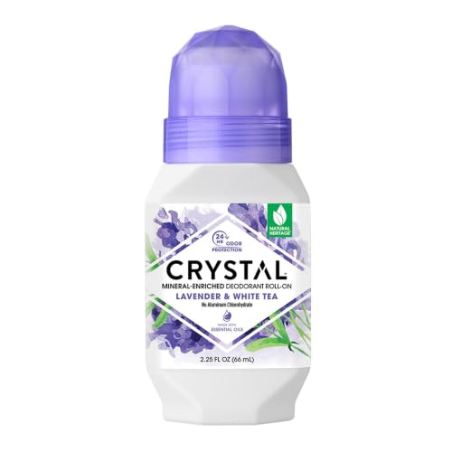 Crystal Mineral Deodorant Roll-On, Lavender & White Tea, 2.25 fl oz