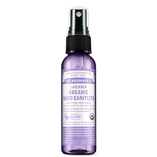 Dr. Bronner's Organic Hand Sanitizer Spray, Lavender, 2 oz