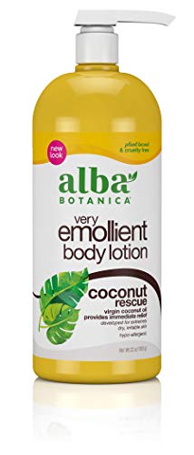 Alba Botanica Very Emollient Body Lotion, Coconut Rescue, 32 oz