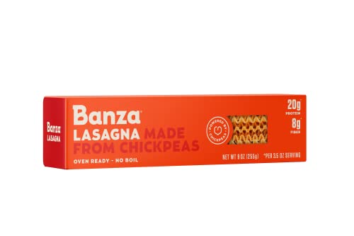 Banza Chickpea Lasagna Pasta, 8 oz (Pack of 6)