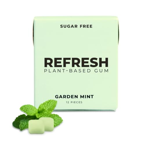 Refresh Gum Garden Mint Sugar Free Xylitol Chewing Gum, 12 Count