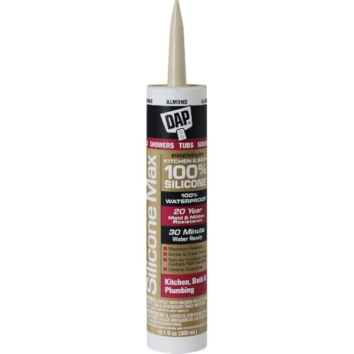Silicone Max Kitchen and Bath Silicone Sealant, Almond, 10.1 oz
