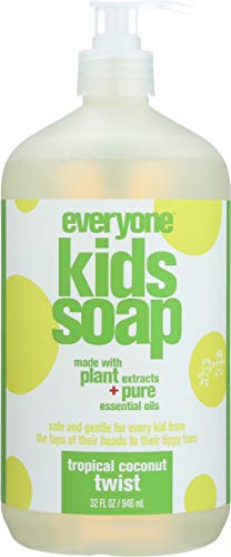 Everyone 3-in-1 Kids Soap, Tropical Coconut, 32 oz (Pack of 6)