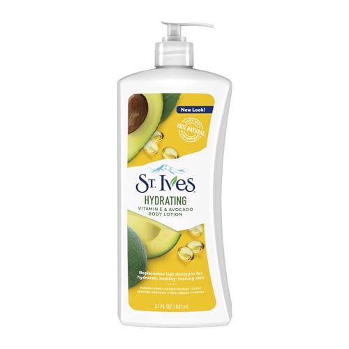 St. Ives Daily Hydrating Vitamin E & Avocado Body Lotion, 21 fl oz (Pack of 6)