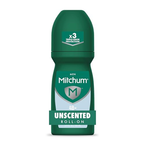 Mitchum Men's Triple Protection Unscented Antiperspirant Deodorant, 3.4 oz