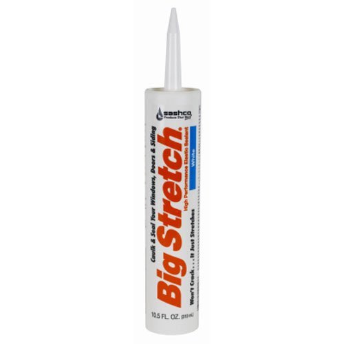 Sashco Big Stretch Caulk, White, 10.5 oz Cartridge