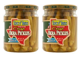 Talk O Texas Mild Pickled Okra (Pack of 2)