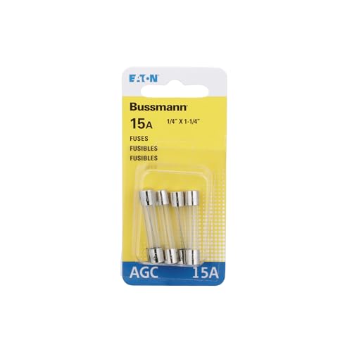 Bussmann BP/AGC-15 15 Amp Fast Acting Glass Tube Fuse