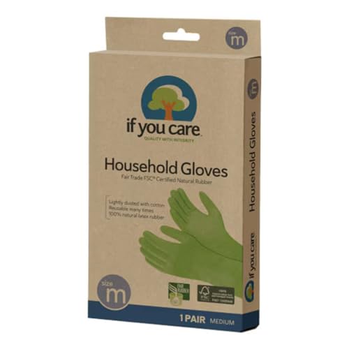 If You Care Cotton Flock Lined Household Gloves, Medium (1 Pair)
