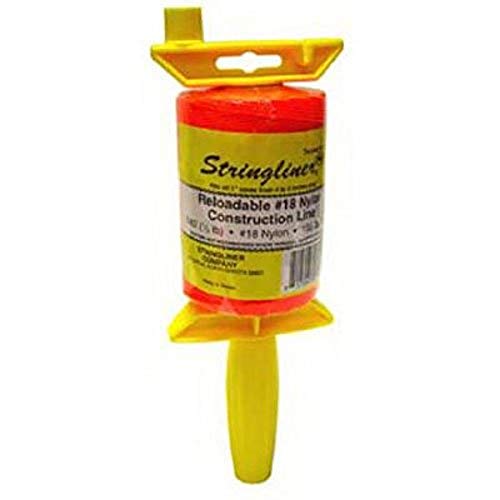 Stringliner Twisted Reloadable Line Reel, Fluorescent Orange, 540 ft
