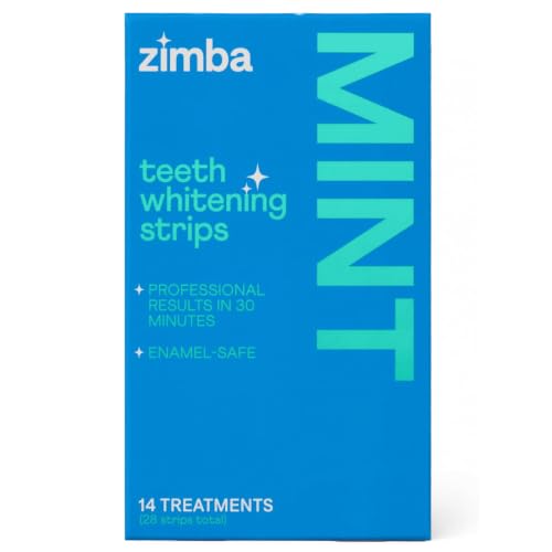 Zimba Mint Teeth Whitening Strips, 28 Strips (14 Day Treatment)