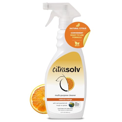 Citra Solv Multi Purpose Cleaner & Degreaser Spray, Valencia Orange, 22 oz