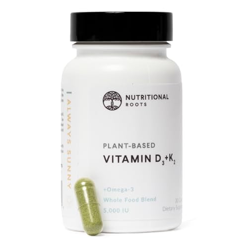 Nutritional Roots Vitamin D3 K2 MK7 5000 IU, 60 Capsules