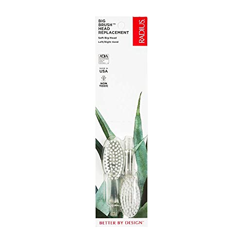 Radius Toothbrush Replacement Brush Heads, Soft Big Head, 2 Count