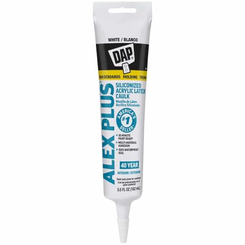 Caulk, White, 5.5 oz