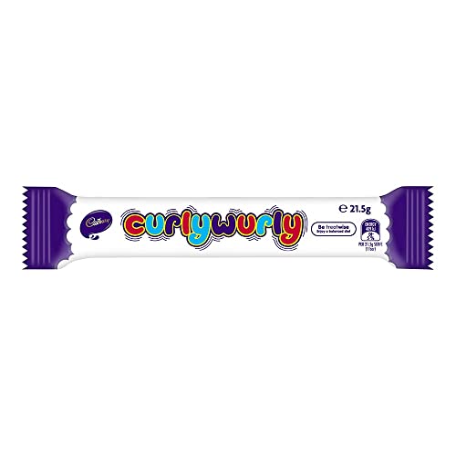 Cadbury Curly Wurly British Chocolate Bars, 21.5 g (Pack of 10)