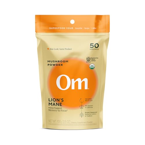 OM Mushroom Superfood Organic Lion's Mane Mushroom Powder, 3.5 oz