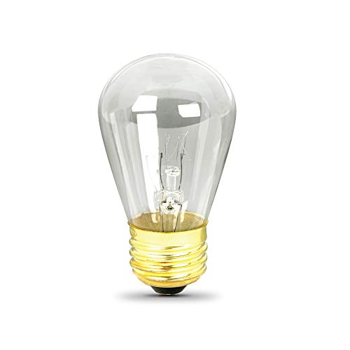 Feit Electric S14 Incandescent String Light Replacement Bulbs, 11W, 2700K, 4 Pack