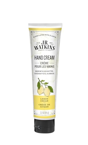 J.R. Watkins Natural Moisturizing Hand Cream, Lemon Cream, 3.3 oz