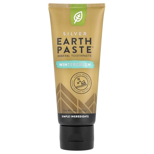 Redmond Earthpaste Natural Non-Fluoride Toothpaste, Wintergreen, 4 oz (Pack of 3)