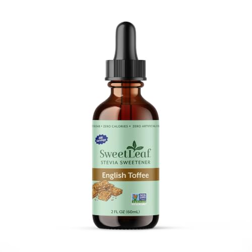 SweetLeaf Stevia Drops Liquid Sweetener, English Toffee, 2 fl oz