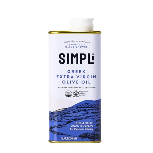 SIMPLi Regenerative Organic Certified Greek Extra Virgin Olive Oil, 16.9 fl oz