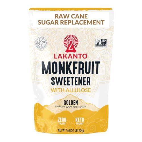 Lakanto Golden Monk Fruit Sweetener with Allulose, 1 lb