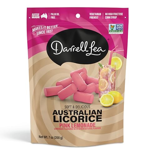 Darrell Lea Soft Australian Licorice, Pink Lemonade, 7 oz