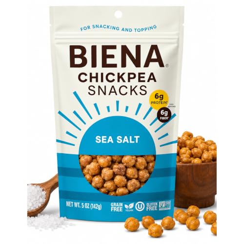Biena Foods Sea Salt Roasted Chickpea Snack, 5 oz