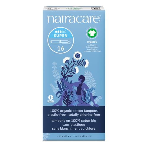 Natracare Super Tampons with Applicator, 16 Count (Pack of 3)