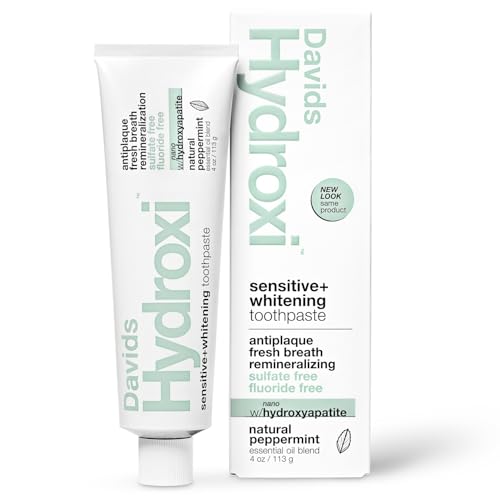 David's Nano Hydroxyapatite Toothpaste, Sensitive + Whitening, Peppermint, 4 oz