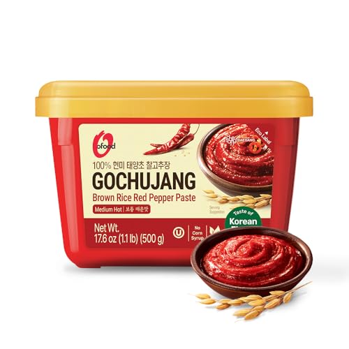 O'food Gochujang Korean Red Chili Paste, Medium, 1.1 lb