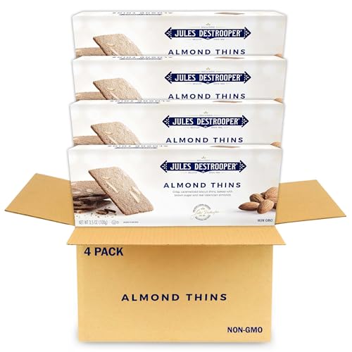 Jules Destrooper Almond Thins, 3.5 oz (Pack of 4)