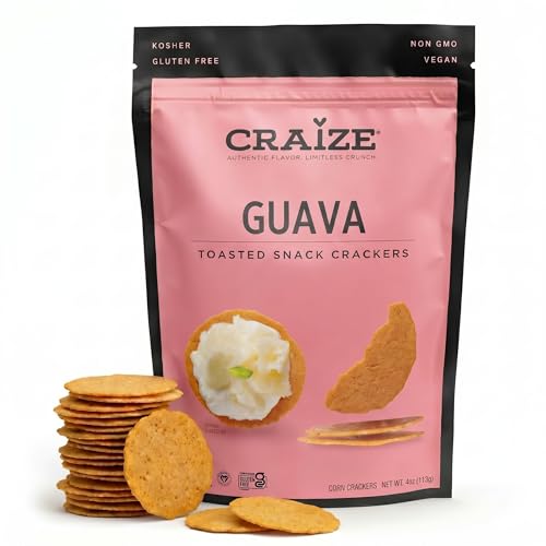 Craize Guava Crisps Toasted Corn Crackers, 4 oz