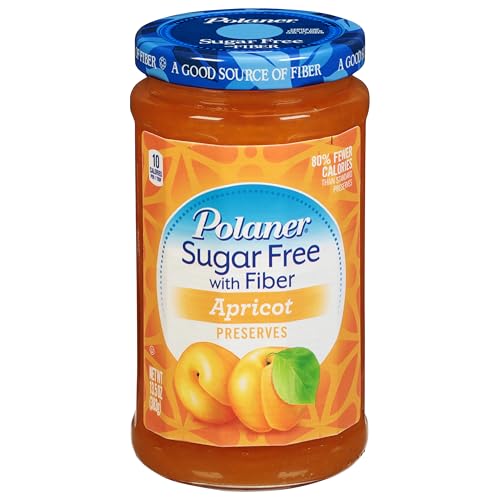 Polaner Sugar Free Apricot Jam with Fiber, 13.5 oz