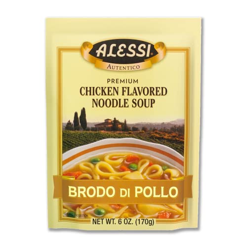 Alessi Autentico Premium Chicken Noodle Soup, 6 oz (Pack of 6)