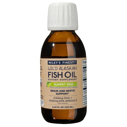 Wiley's Finest Wild Alaskan Fish Oil Summit DHA Liquid, 2140 mg