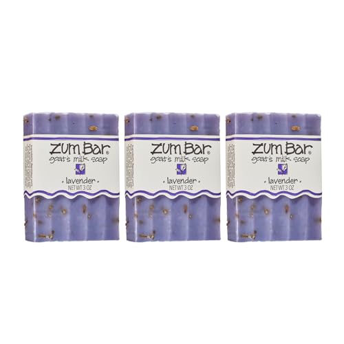 Indigo Wild Zum Goat's Milk Soap Bar, Lavender, 3 oz (Pack of 3)