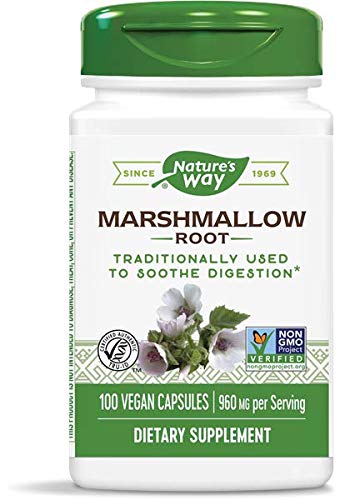 Nature's Way Marshmallow Root 480 mg, 100 Capsules (Pack of 2)