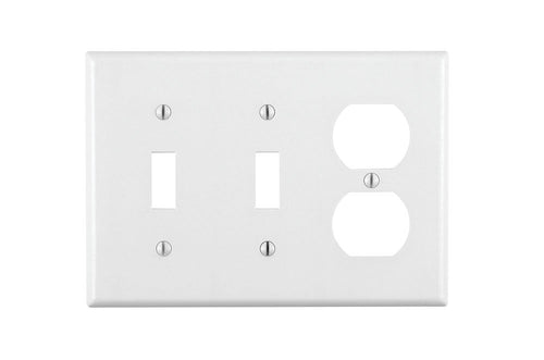 Leviton 3-Gang Device Combination Wallplate, White