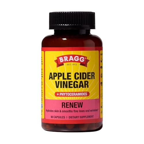 Bragg Renew Apple Cider Vinegar Capsules with Phytoceramides, 90 Capsules