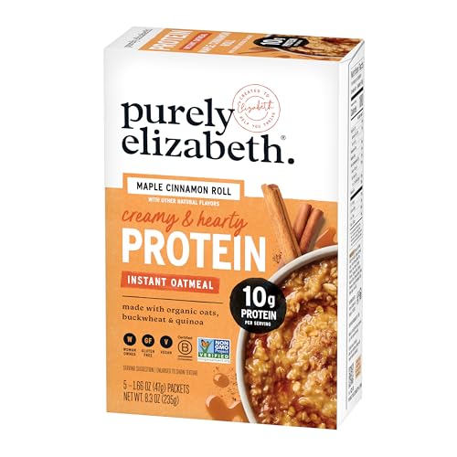 Purely Elizabeth Maple Cinnamon Roll Instant Protein Oatmeal, 7.6 oz