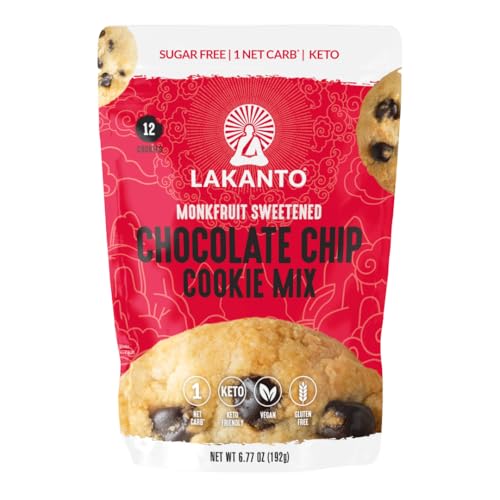 Lakanto Sugar-Free Chocolate Chip Cookie Mix, 6.77 oz
