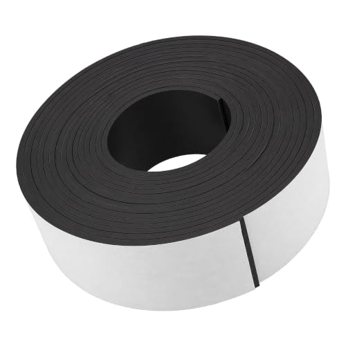 Master Magnetics Flexible Magnetic Strip with Adhesive Back, 1 in x 10 ft (07019)