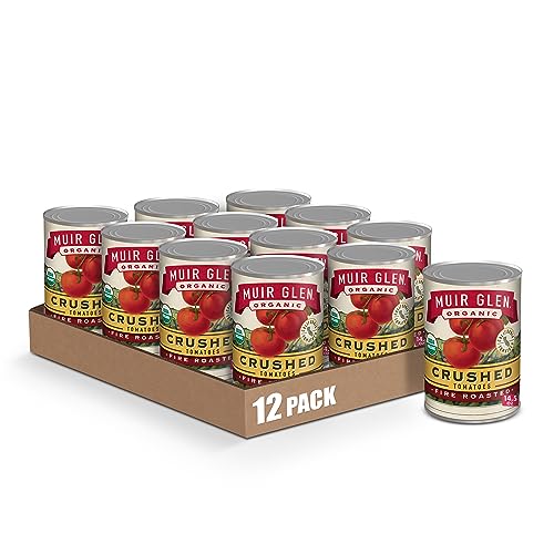 Muir Glen Organic Crushed Fire Roasted Tomatoes, 14.5 oz (Pack of 12)