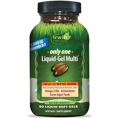 Irwin Naturals Only One Daily Multivitamin with Iron, 60 Softgels