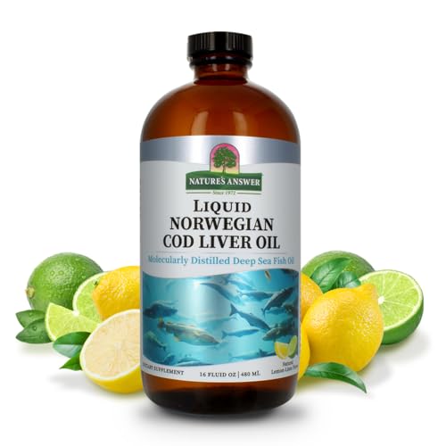 Nature's Answer Cod Liver Oil, Lemon-Lime Flavor, 16 oz