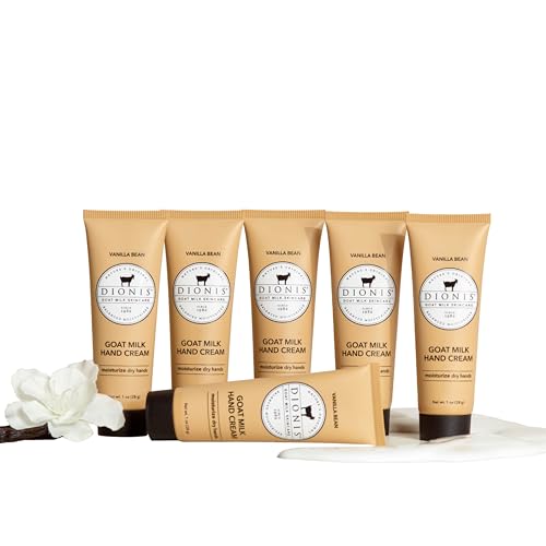 Dionis Goat Milk Hand Cream, Vanilla Bean, 1 oz (Pack of 6)